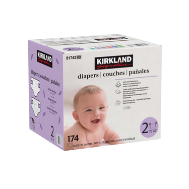 Image of Kirkland Signature Diapers. Size 2, 174-Pack - 1 x 4490 Grams